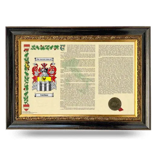 Falchini Armorial Landscape Framed - Heirloom
