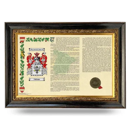 Falcone Armorial Landscape Framed - Heirloom