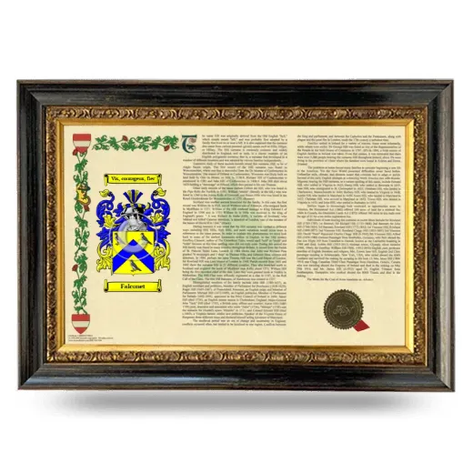 Falconet Armorial Landscape Framed - Heirloom