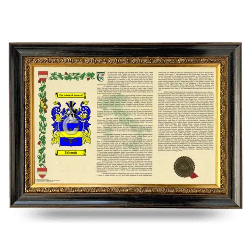 Falconis Armorial Landscape Framed - Heirloom