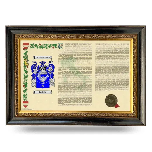 Falletta Armorial Landscape Framed - Heirloom