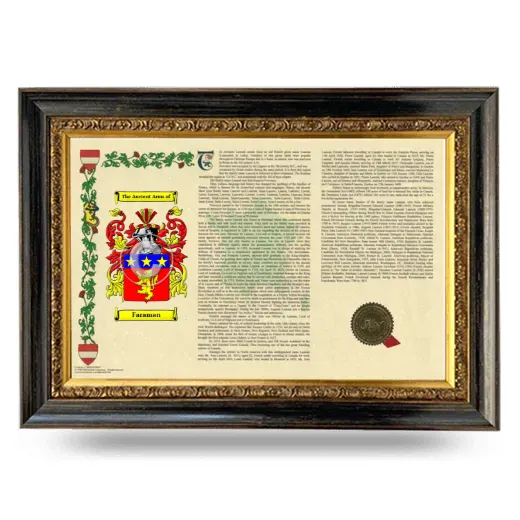 Faraman Armorial Landscape Framed - Heirloom
