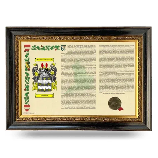 Farance Armorial Landscape Framed - Heirloom