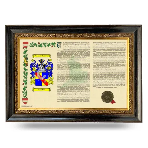 Fastolf Armorial Landscape Framed - Heirloom