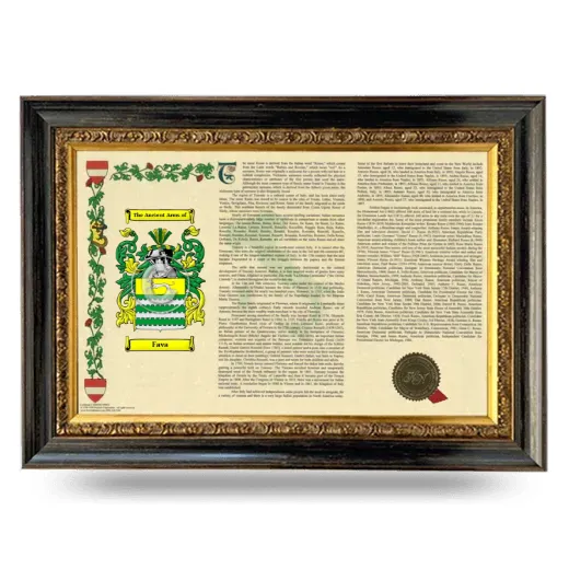 Fava Armorial Landscape Framed - Heirloom