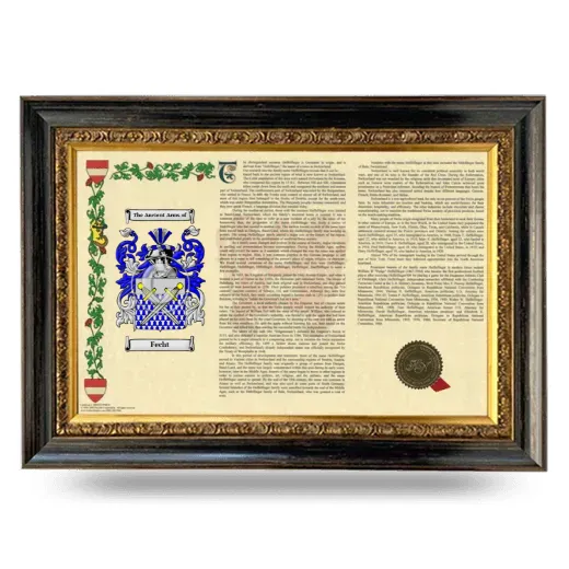 Fecht Armorial Landscape Framed - Heirloom