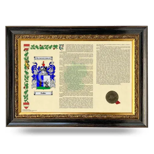 Feder Armorial Landscape Framed - Heirloom