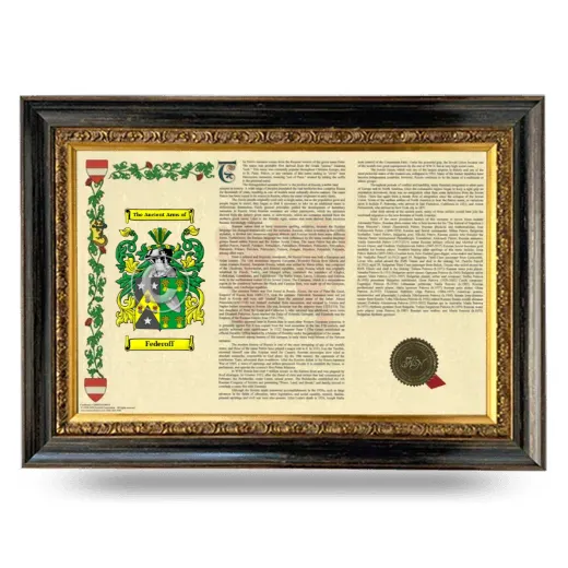 Federoff Armorial Landscape Framed - Heirloom