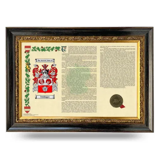 Fehlinger Armorial Landscape Framed - Heirloom