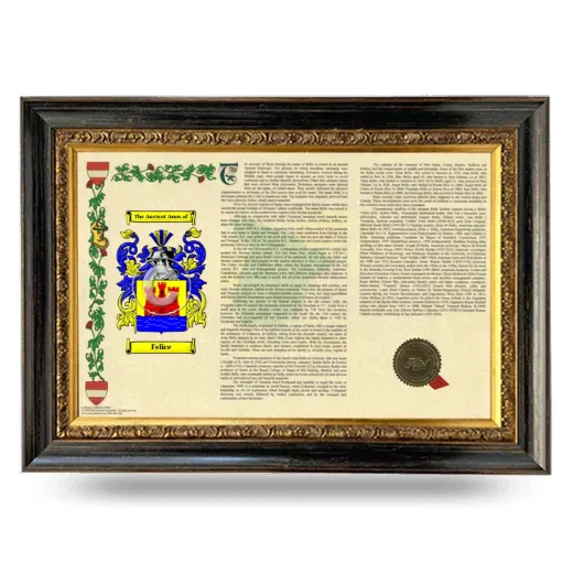 Felice Armorial Landscape Framed - Heirloom