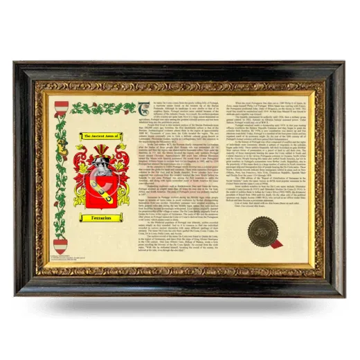 Ferrarius Armorial Landscape Framed - Heirloom