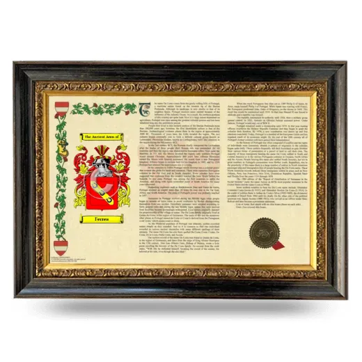 Ferrea Armorial Landscape Framed - Heirloom