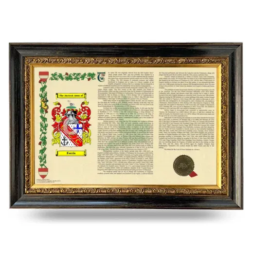 Ferris Armorial Landscape Framed - Heirloom