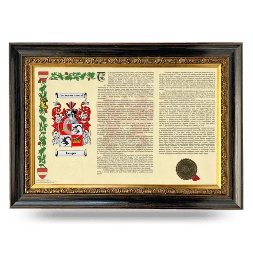Feuger Armorial Landscape Framed - Heirloom