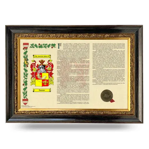 Feurer Armorial Landscape Framed - Heirloom