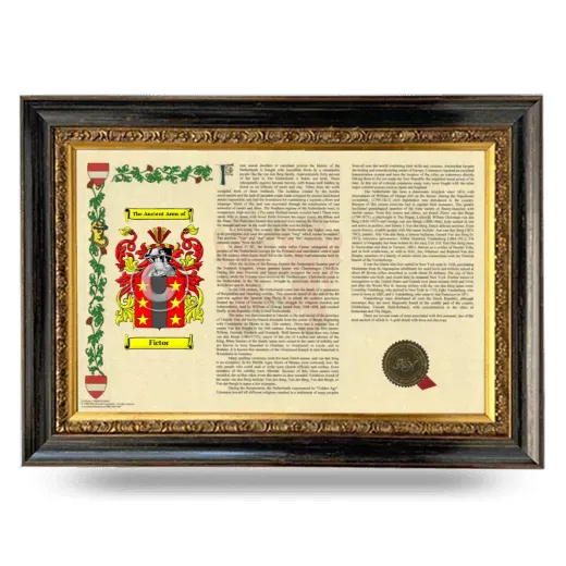 Fictor Armorial Landscape Framed - Heirloom