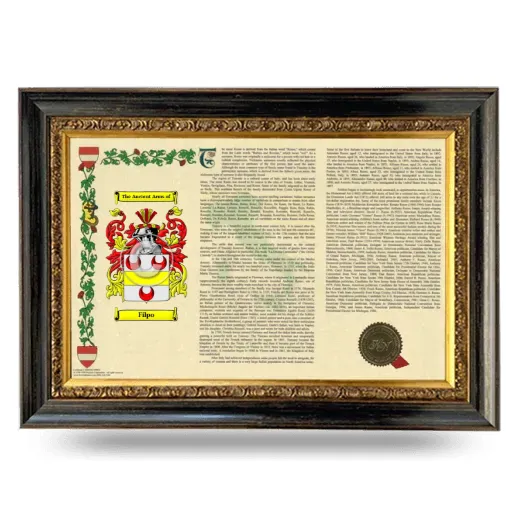 Filpo Armorial Landscape Framed - Heirloom