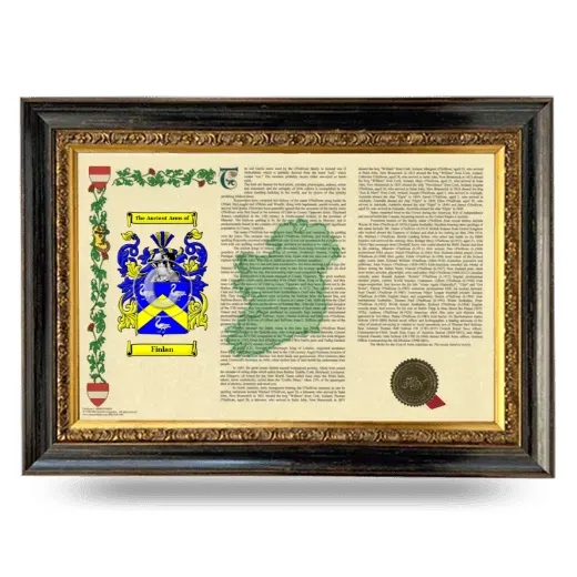 Finlan Armorial Landscape Framed - Heirloom