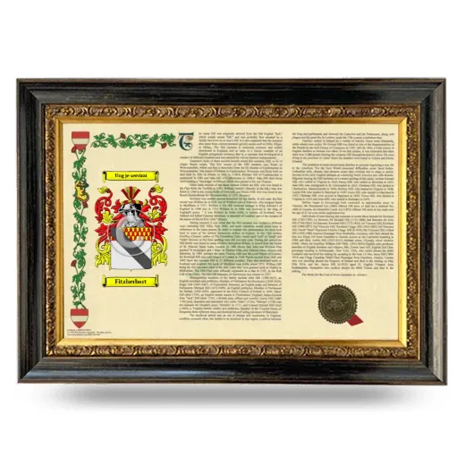 Fitzherbart Armorial Landscape Framed - Heirloom