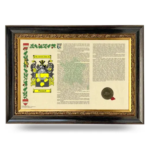 Flamard Armorial Landscape Framed - Heirloom