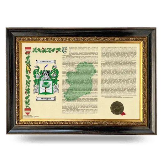 Flanigynd Armorial Landscape Framed - Heirloom