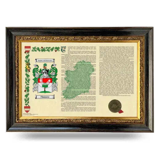 Flannary Armorial Landscape Framed - Heirloom