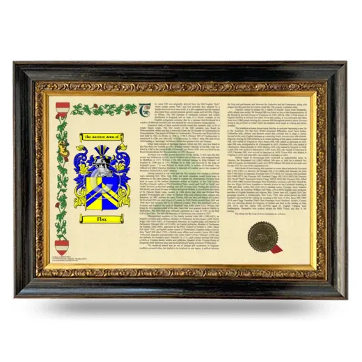 Flax Armorial Landscape Framed - Heirloom