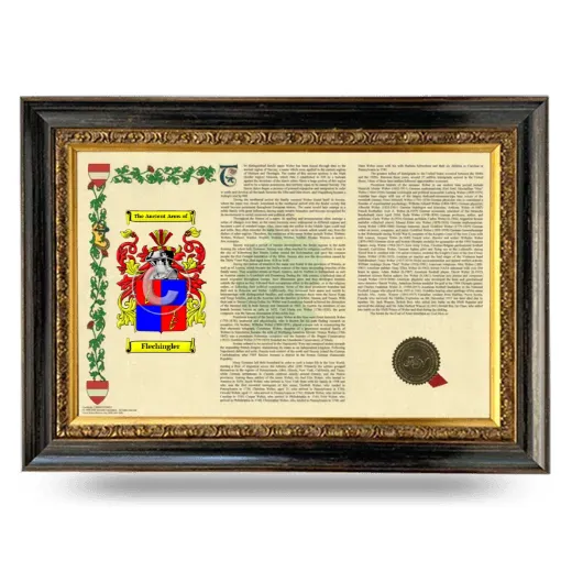 Flechingler Armorial Landscape Framed - Heirloom