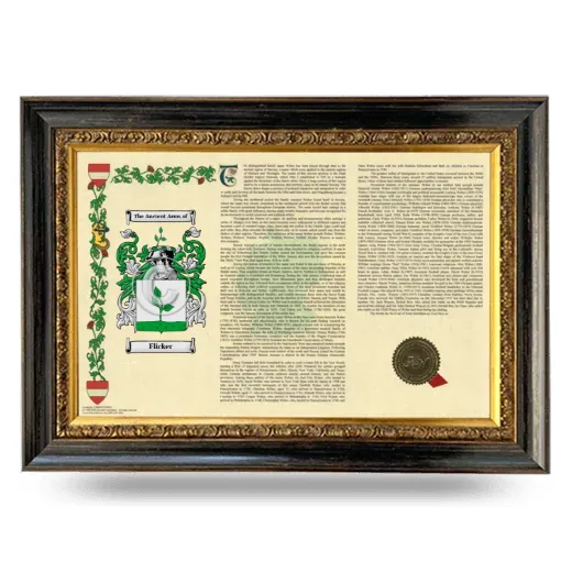 Flicker Armorial Landscape Framed - Heirloom