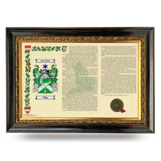Fling Armorial Landscape Framed - Heirloom