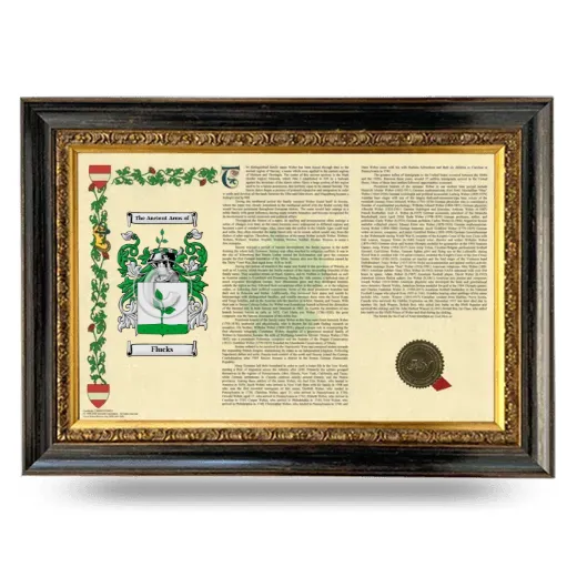 Flucks Armorial Landscape Framed - Heirloom