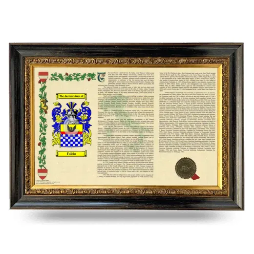 Folcio Armorial Landscape Framed - Heirloom
