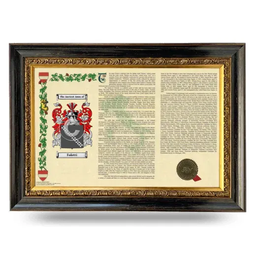 Foletti Armorial Landscape Framed - Heirloom