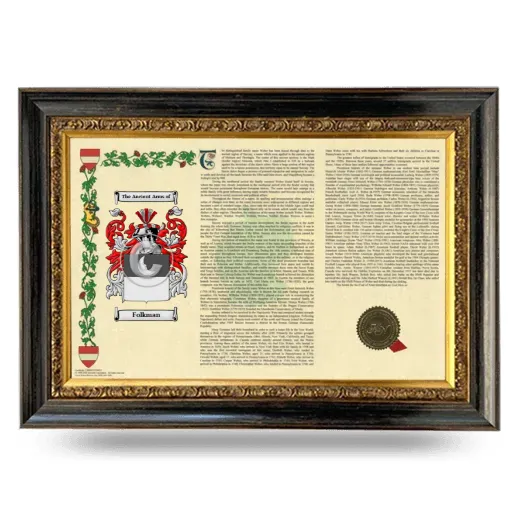 Folkman Armorial Landscape Framed - Heirloom