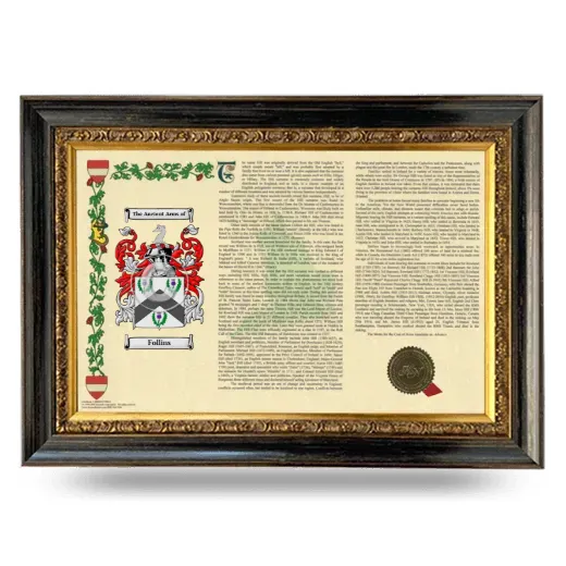 Follins Armorial Landscape Framed - Heirloom