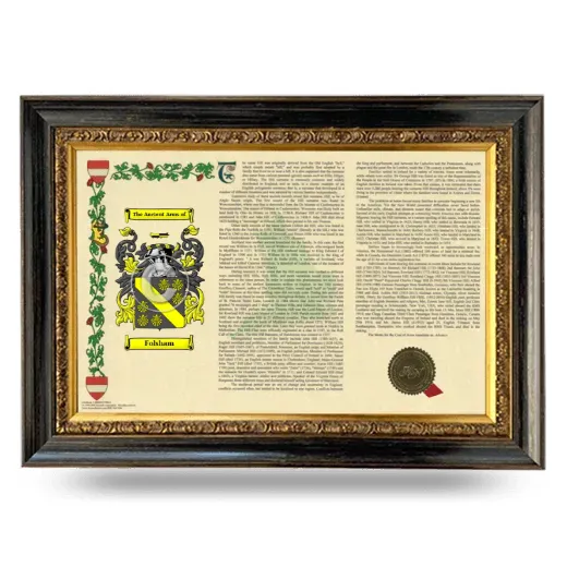 Folsham Armorial Landscape Framed - Heirloom