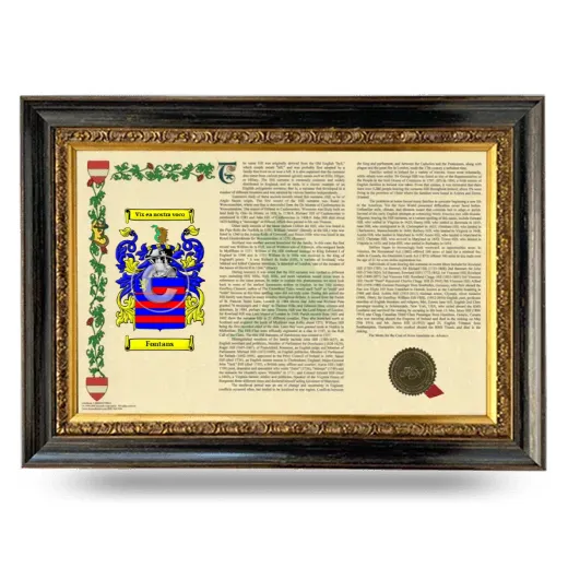 Fontans Armorial Landscape Framed - Heirloom