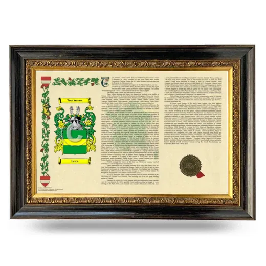 Fore Armorial Landscape Framed - Heirloom