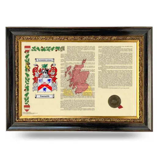 Foresaith Armorial Landscape Framed - Heirloom