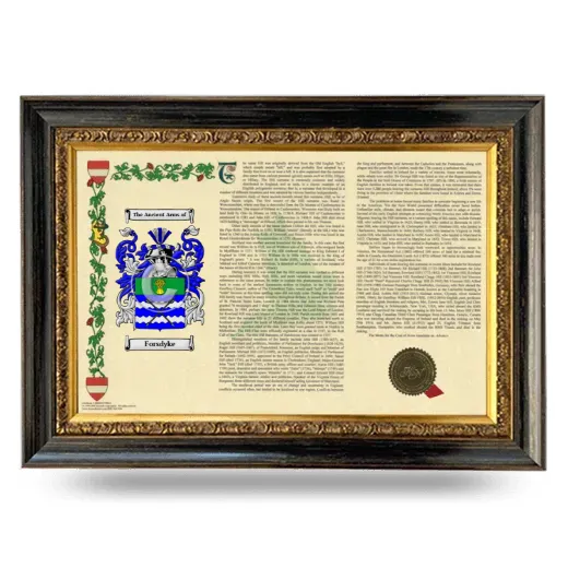 Forsdyke Armorial Landscape Framed - Heirloom