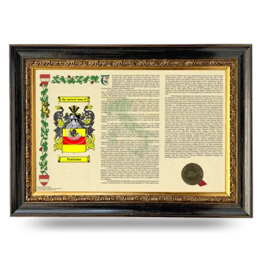 Fortezza Armorial Landscape Framed - Heirloom