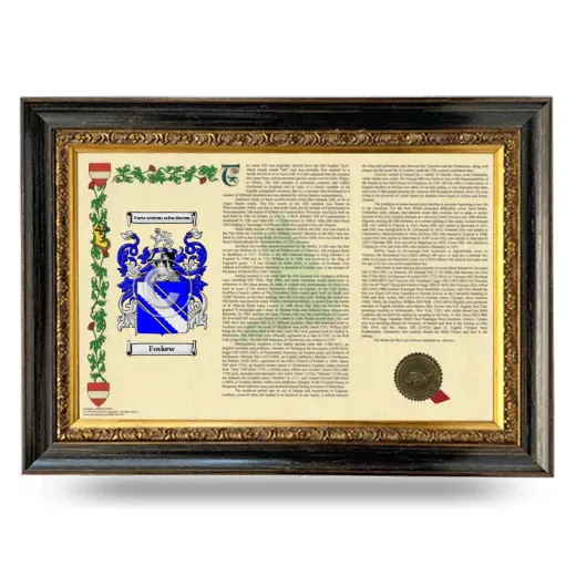 Foskew Armorial Landscape Framed - Heirloom