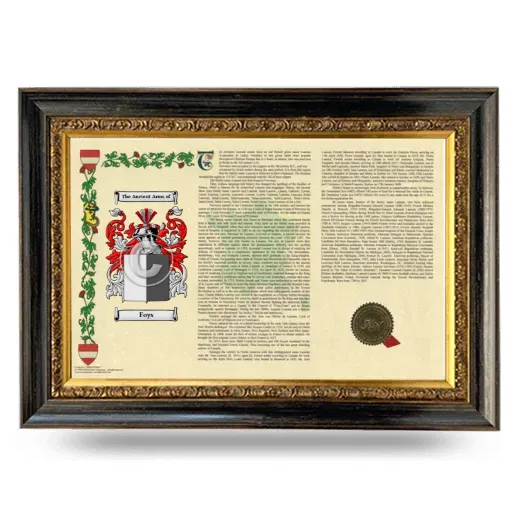 Foys Armorial Landscape Framed - Heirloom