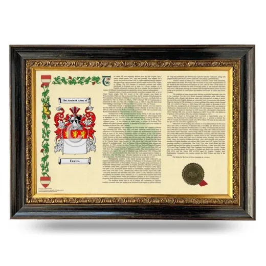 Fraim Armorial Landscape Framed - Heirloom