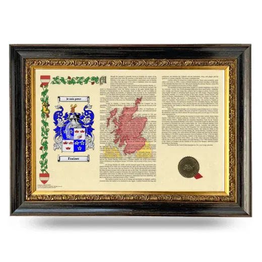 Fraizer Armorial Landscape Framed - Heirloom