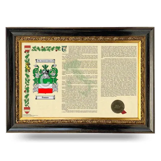Franca Armorial Landscape Framed - Heirloom