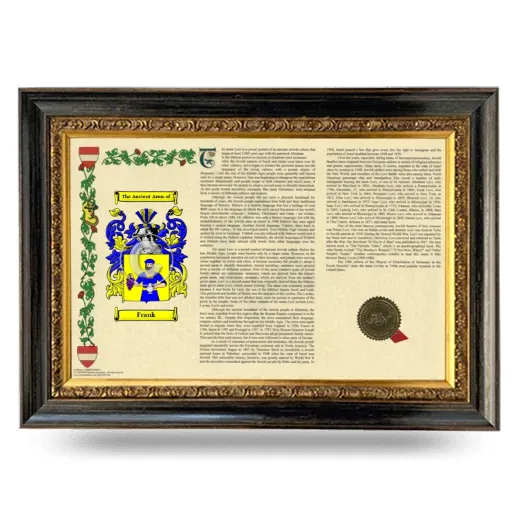 Frank Armorial Landscape Framed - Heirloom