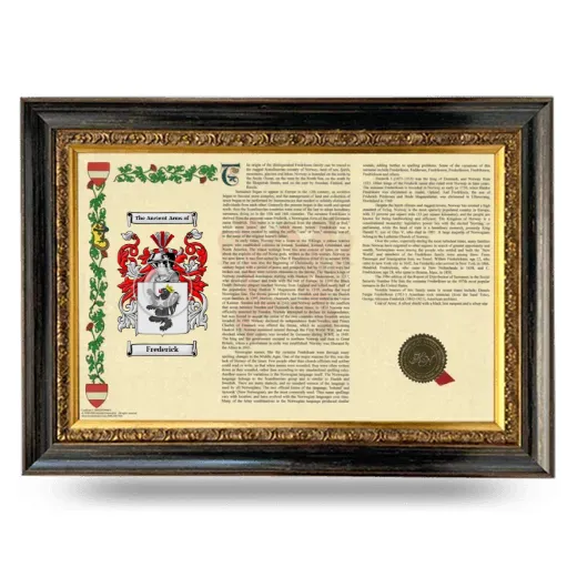 Frederick Armorial Landscape Framed - Heirloom