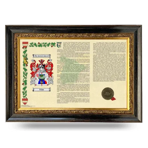 Frias Armorial Landscape Framed - Heirloom