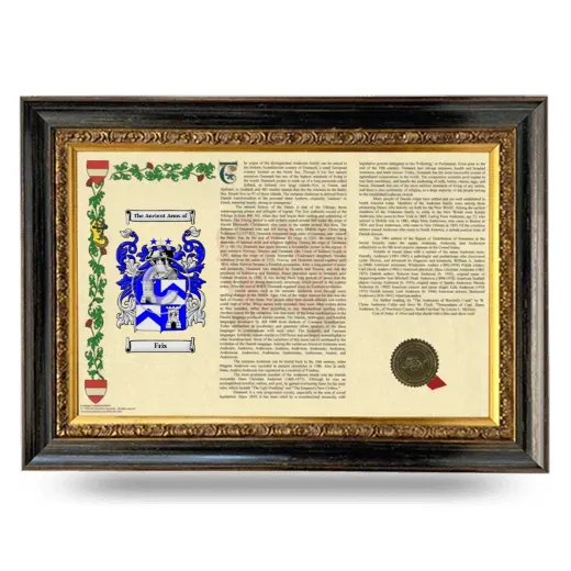 Fris Armorial Landscape Framed - Heirloom